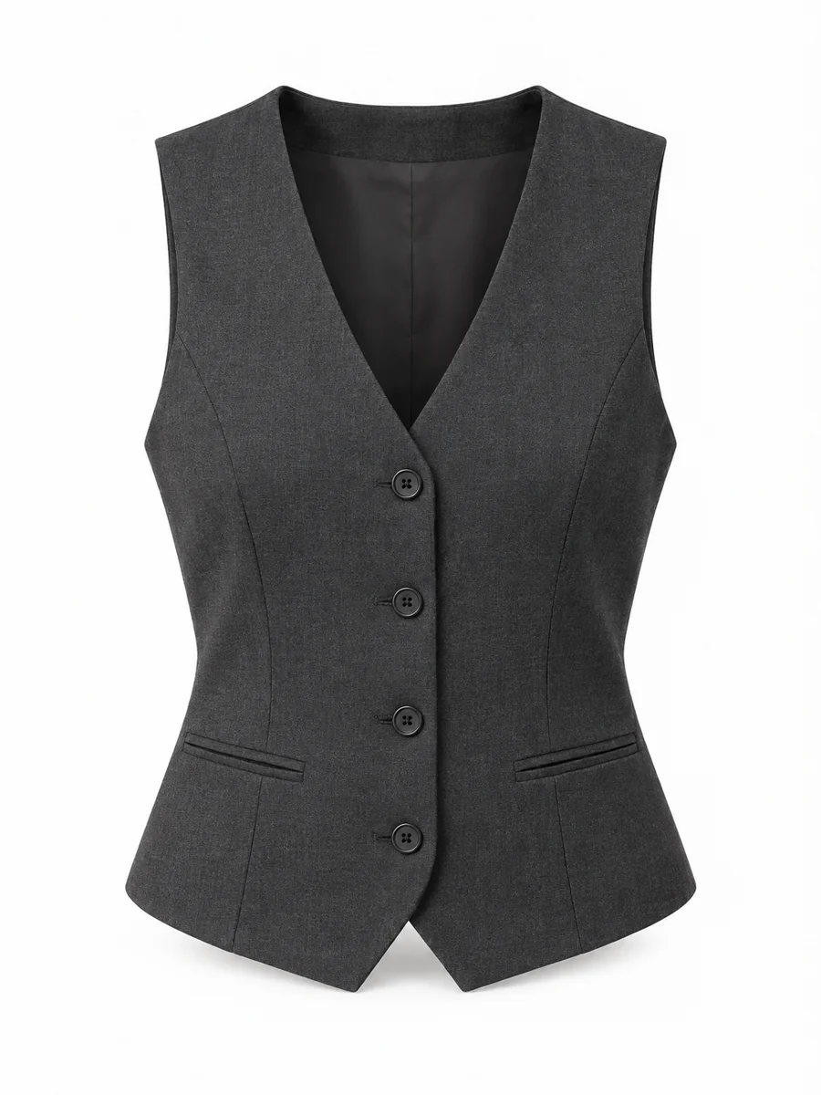 Tailored waistcoat, shown in Charcoal
