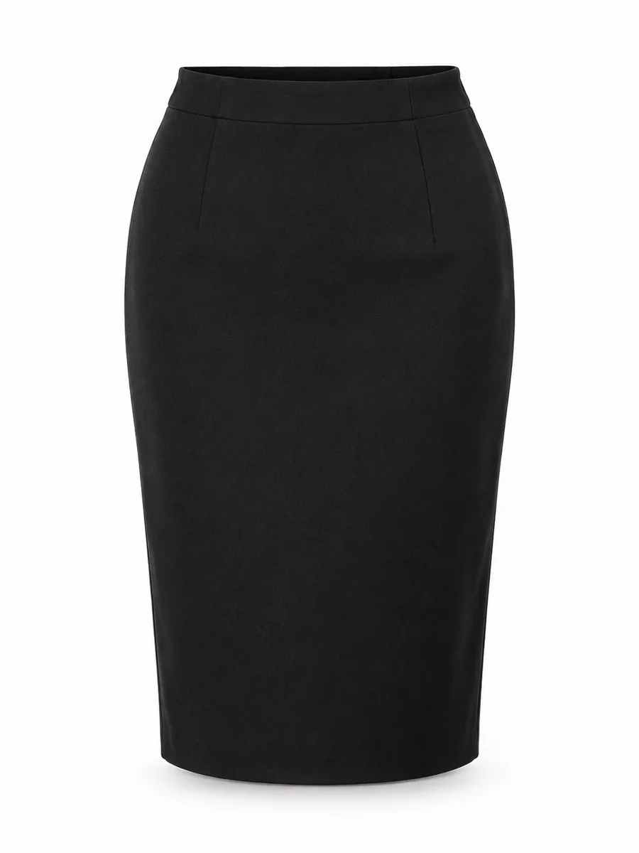 Pencil work skirt, shown in Black
