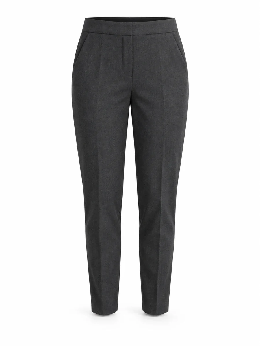 Tapered ankle trousers, shown in Charcoal